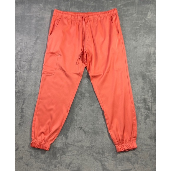 Mini Marilyn by MediChic Pants - Mini Marilyn by MediChic Coral Pink Scrub Joggers Womens XL Cargo Medical Pants